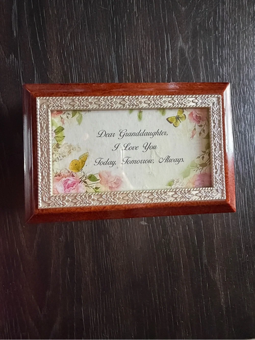 The Bradford Exchange Brown Wood and Silver Music Box